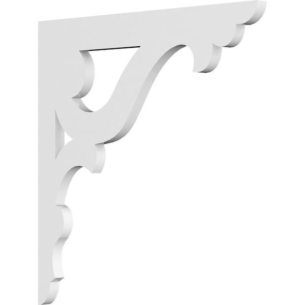 Ekena Millwork Cornelia Architectural Grade PVC Bracket, 5/8"W X 14"D X 14"H BKTP01X14X14CN - main